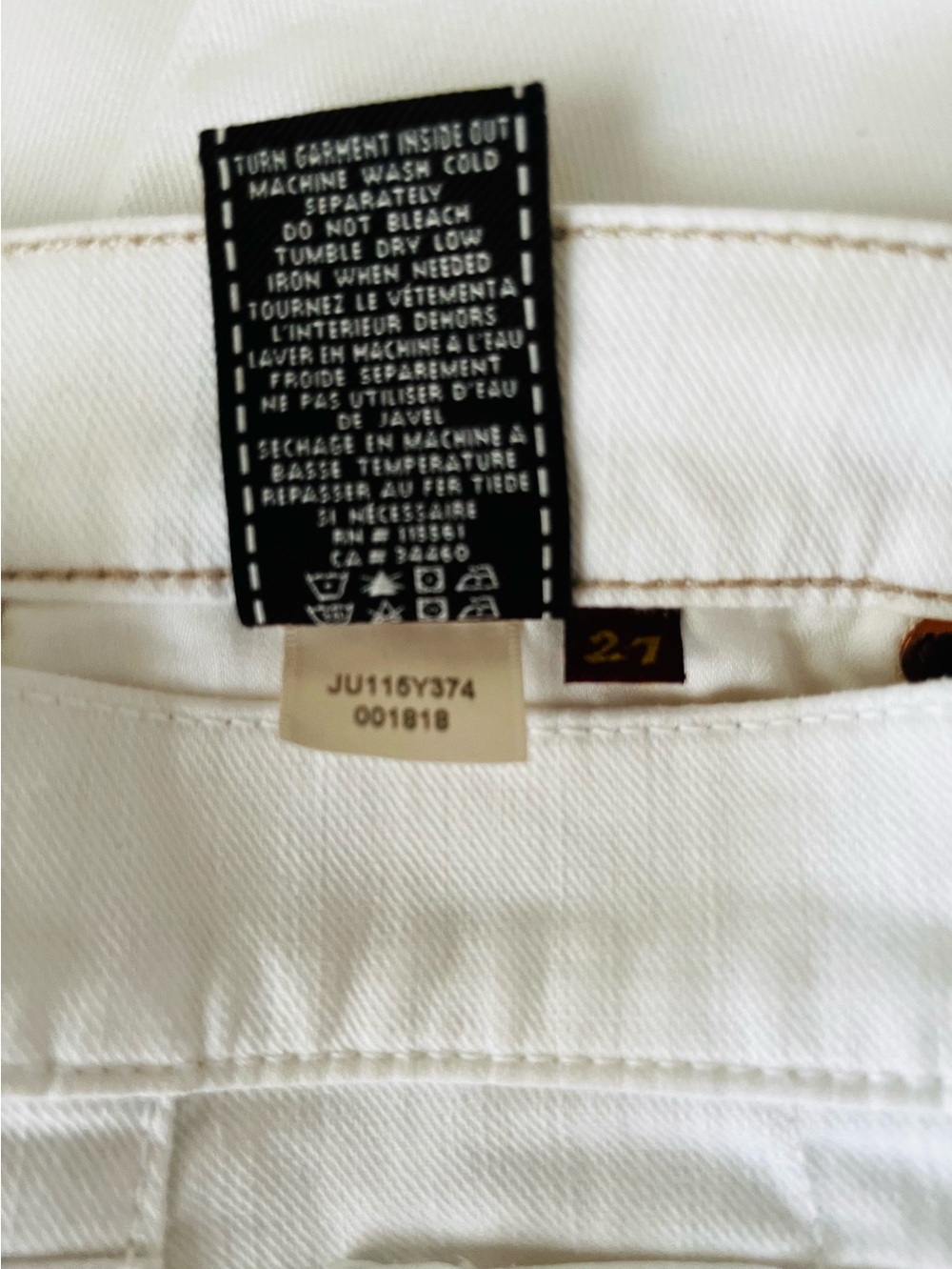 7 For All Mankind White Flared  Jeans NEW never Worn or laundered. - Picture 10 of 11